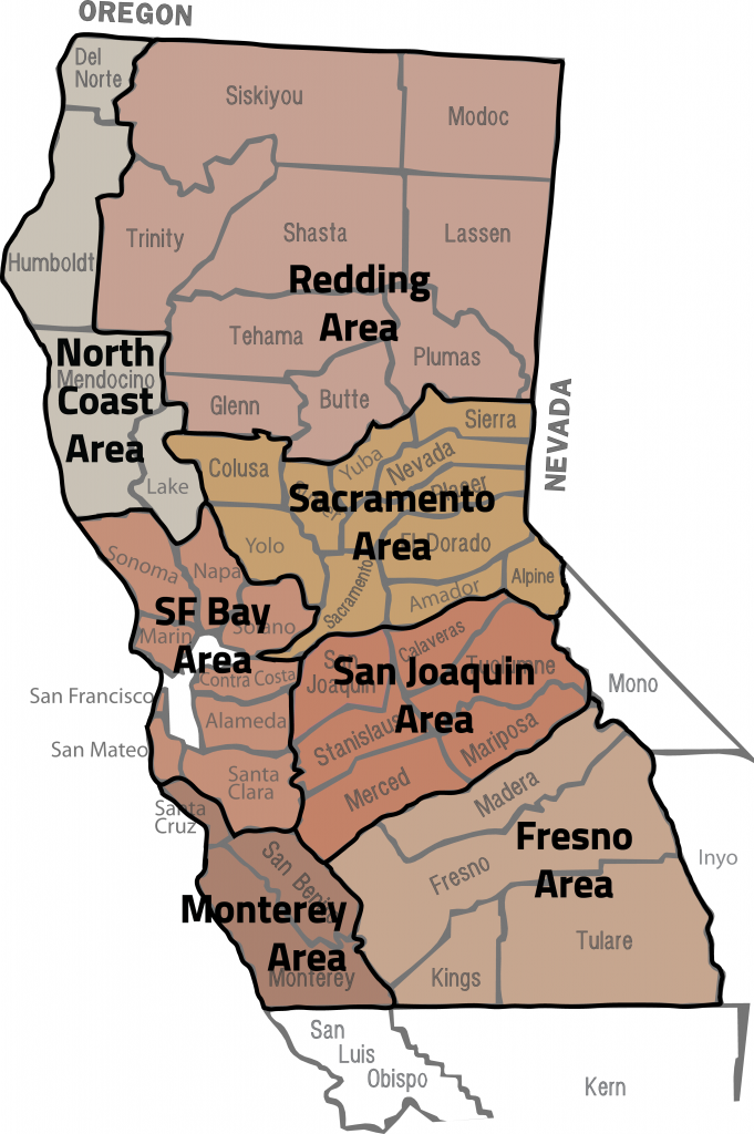 Northern CA Work Location Map - LECET Southwest